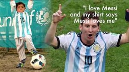 Messi Meets His Biggest Fan Ever ● Cute