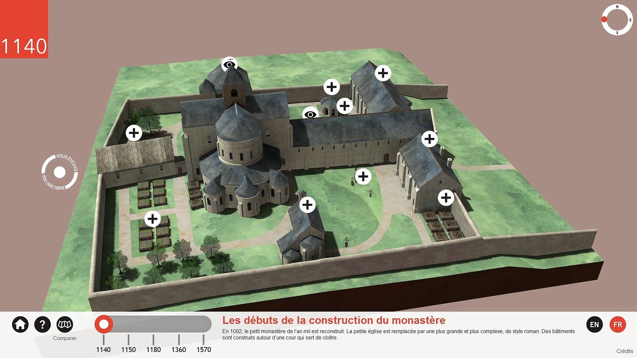 Maquette 3d du Prieuré Saint-Cosme - Demeure de Ronsard
