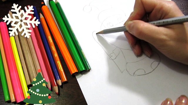 Как быстро нарисовать Деда Мороза по шагам how to draw santa claus step by step easy
