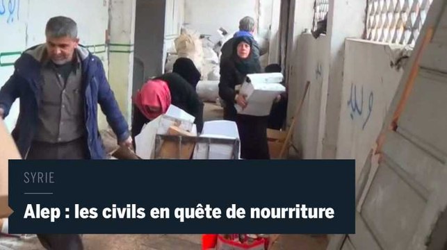 Alep-Est : les civils en quête de nourriture