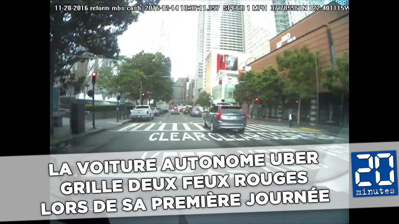 La voiture autonome Uber grille deux feux rouges lors de sa première journée