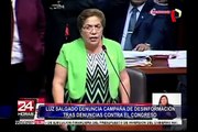Luz Salgado denuncia campaña de desinformación tras denuncia contra el Congreso