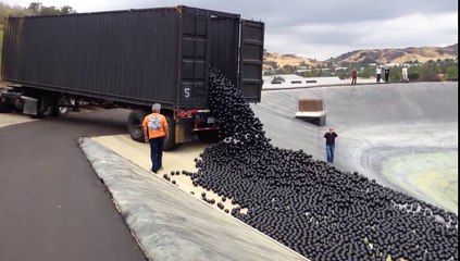 WATCH Fascinating video of ‘Shade Balls’ being dumped into LA water reservoir!