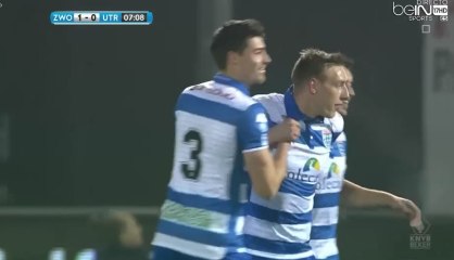 Nicolai Brock-Madsen Goal - PEC Zwolle 1-0 FC Utrecht - (14/12/2016)