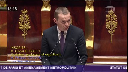 Intervention en séance sur le projet de loi relatif au statut de Paris et à l'aménagement métropolitain