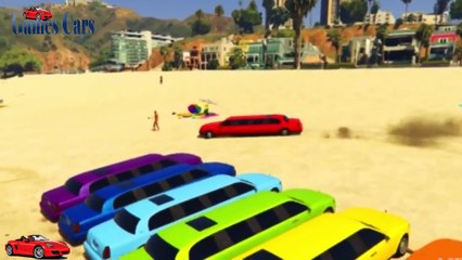 A lot of Long Color Cars! Funtime with Spiderman Cartoon for Kids and Children Nursery Rhymes Songs