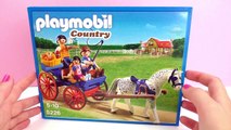 Playmobil Pferde deutsch - Playmobil Country Ausflug mit Pferdekutsche Unboxing