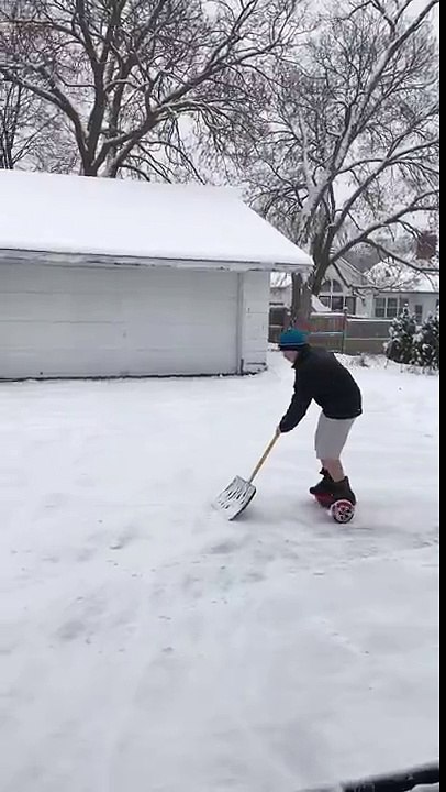 Hoverboard Snow Plow