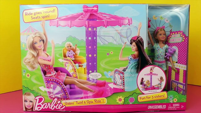 Frozen Elsa Family Amusement Park Ride Play Doh Vomit Barbie Sisters Twirl & Spin Ride DisneyCarToys