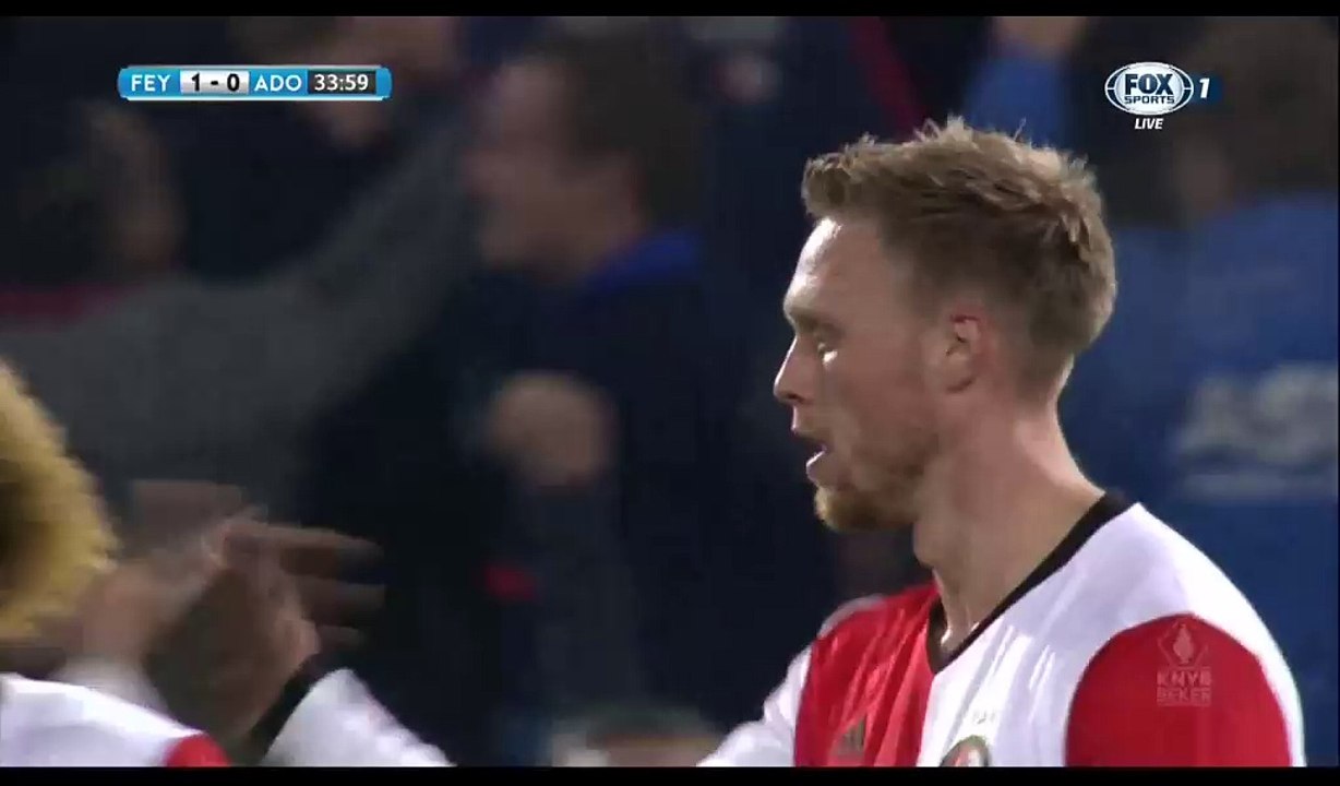 Nicolai Jorgensen Goal HD - Feyenoord 1-0 Den Haag - 14.12.2016
