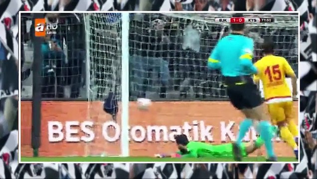Beşiktaş 2-1 Kayserispor & Olcay ve Polislerin Tribünleri Selamlaması ve Maç Özeti