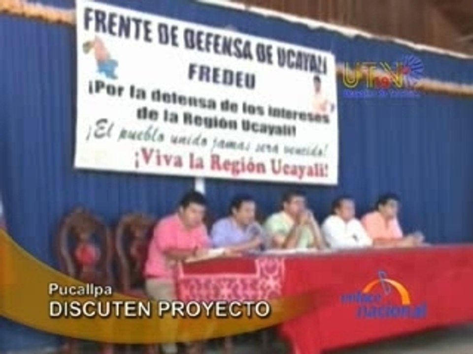 DISCUTEN PROYECTO - PUCALLPA