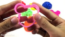 Learn colors Play doh Cars and Mickey Mouse Elephant Giraffe Molds Fun Creative