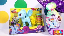 Play Doh My Little Pony Rainbow Dash Style Salon MLP Toys Giant MLP Surprise Egg