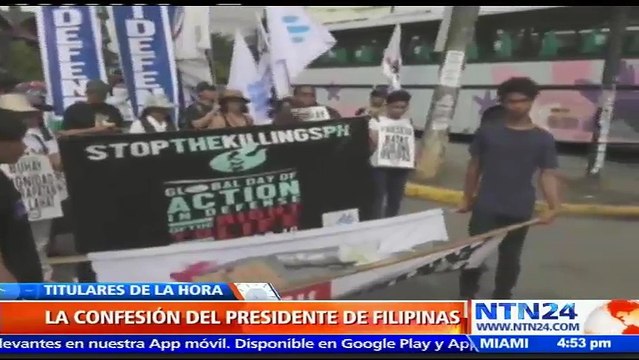 Presidente de Filipinas se arriesga a ser inhabilitado tras reconocer que mató a drogadictos personalmente