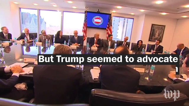 What happened in Trump's meeting with tech leaders?