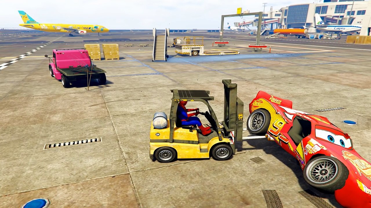 Joker Drills McQueen Spiderman saved Lightning McQueen Nursery Rhymes Songs for Children Cartoon