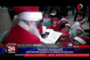 La historia del niño que murió en los brazos de Papá Noel