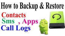 How to Backup & Restore Apps, SMS, Contacts and Call logs! Works On Any Android!