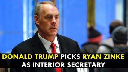Donald Trump Picks congressman Ryan Zinke as interior secretary