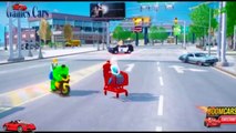 FUNNY SUPERHEROES SHOPPING CART CARS RACE! SPIDERMAN, HULK, ANNA & ELSA (FROZEN) Songs Nursery Rhyme