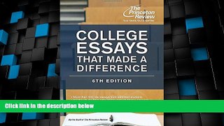 Price College Essays That Made a Difference, 6th Edition (College Admissions Guides) Princeton