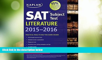 Best Price Kaplan SAT Subject Test Literature 2015-2016 (Kaplan Test Prep) Kaplan On Audio