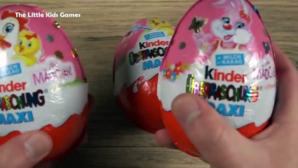 GIANT Kinder Surprise MAXI Eggs Unboxing for Little Kids HD
