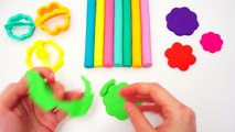 Play Doh Modelling Clay Molds Fun Rainbow Flowers Creative Video for Kids