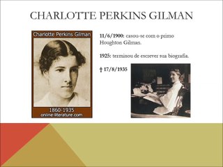 Leitura do conto "The yellow wallpaper", de Charlotte Perkins Gilman