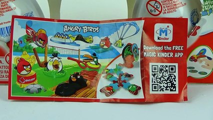 kinder surprise joi angry birds stop motion animation, kinder merendero Angry birds