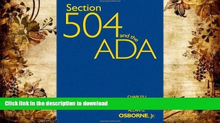 Free [PDF] Section 504 and the ADA Full Download