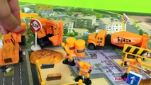 Action Play set Construction - Mighty Machines Bulldozer Excavator Dump Truck Cement Mixer Truck