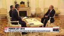 Forbes Magazine names Putin and Trump as most powerful people in world for 2016