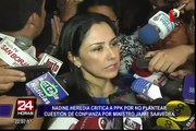 Nadine Heredia criticó a PPK por no plantear cuestión de confianza por Jaime Saavedra