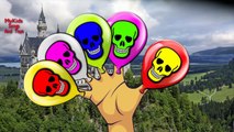 Skull Balloons Scary Finger Family Nursery Rhyme Daddy Finger