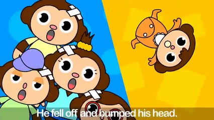 5 Five Little Monkeys Jumping On The Bed #7 | Children Nursery Rhyme | Kids Songs | Baby Puff Puff