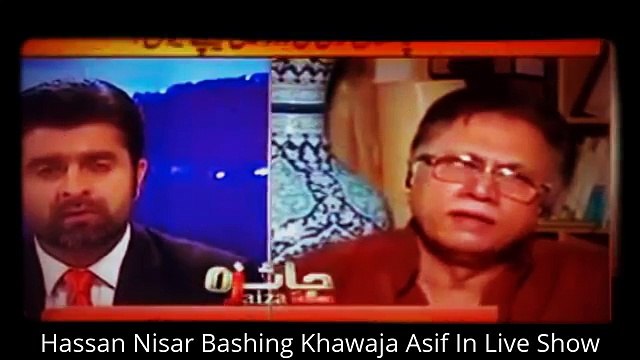 Hassan Nisar Bashing Khawaja Asif In Live Show