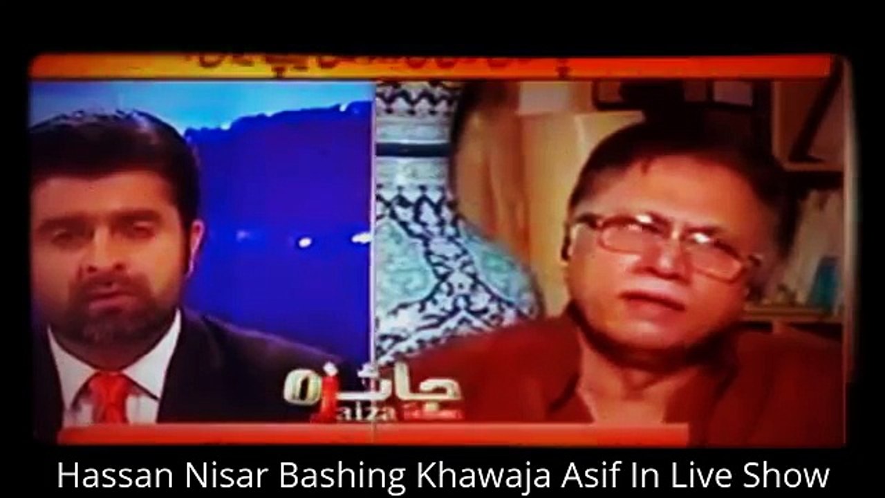 Hassan Nisar Bashing Khawaja Asif In Live Show