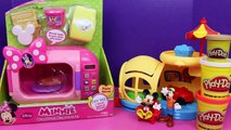Minnie Mouse Microwave Play Doh Food with Mickey Mouse and Goofy by ToysReviewToys