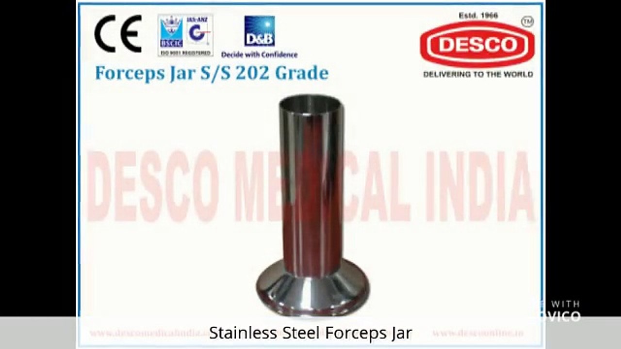 Stainless Steel Forceps Jar