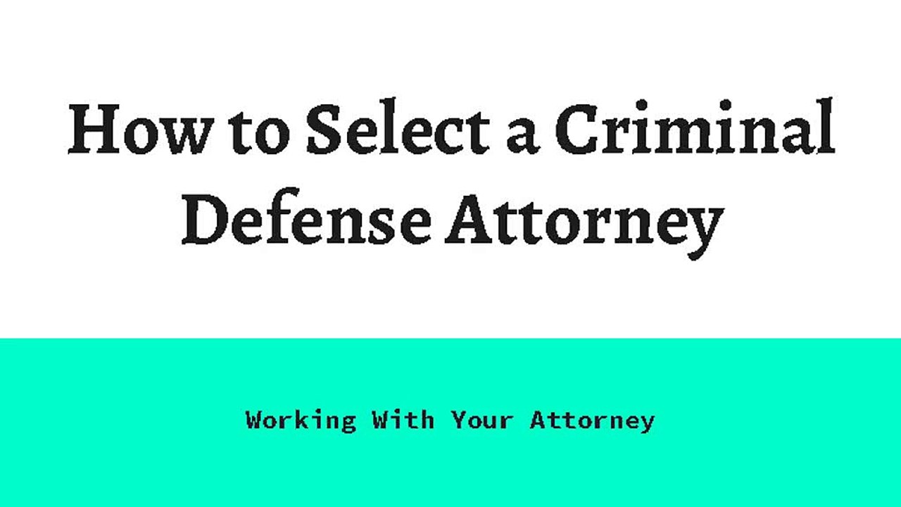 How to Select a criminal defense attorney in santa ana ca