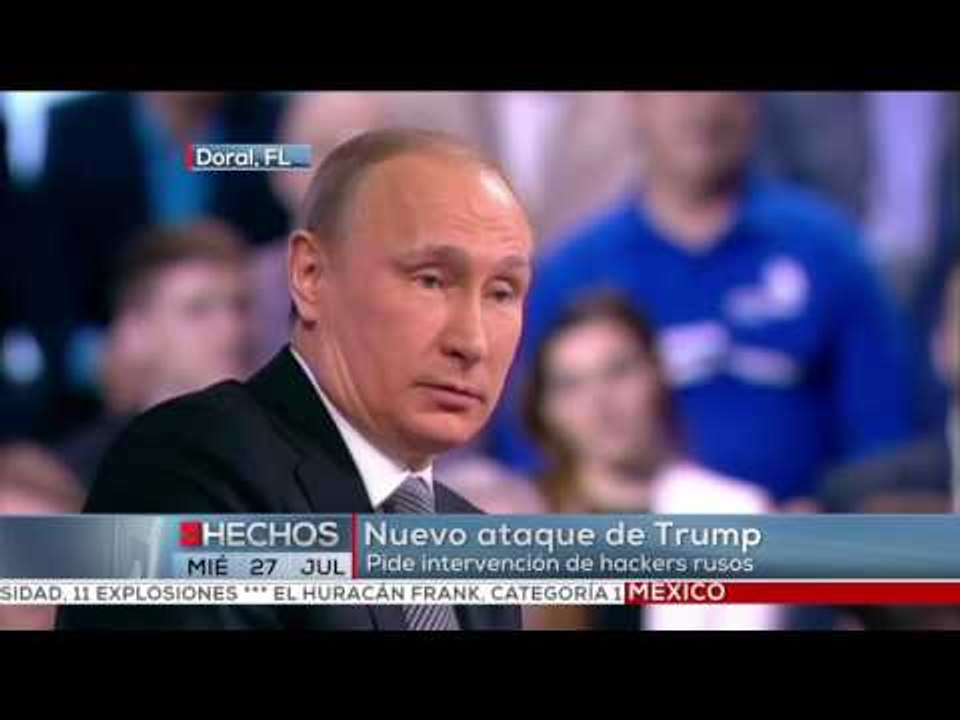 Trump pide ayuda a hackers rusos para divulgar correos de Hillary Clinton