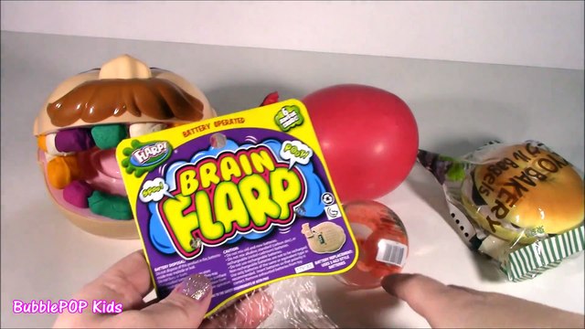 Cutting OPEN Squishy BAGEL with Cream Cheese! Mr DOH Eats POO! Snot SLIME! FASHEM! Fart Brain! FUN