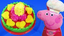 PLAY DOH CAKE! - CREATE New Ice-Cream Rainbow For Peppa Pig Toys Videos