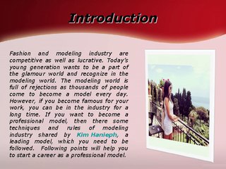 Tips to Start Your Modeling Career by Kim Hanieph