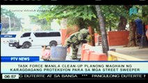 Task Force Manila Clean-up, planong maghain ng karagdagang proteksyon para sa mga street sweeper