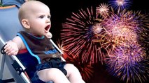 BABY VS FIREWORK - HAPPY 4TH OF JULY #Independenceday