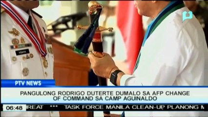 Pangulong Duterte, dumalo sa AFP Change of Command sa Camp Aguinaldo