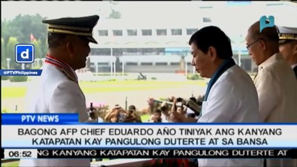 Télécharger la video: Bagong AFP Chief Eduardo Año, tiniyak ang kanyang katapatan kay PRRD at sa bansa